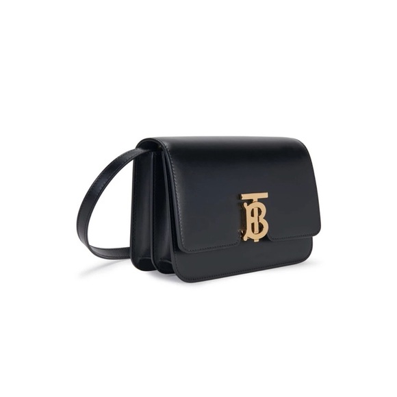 Burberry TB Black Leather Small Bag 90% new - Picture 1 of 4